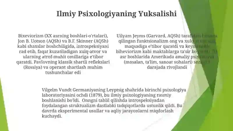 Psixologiya fanining rivojlanish tarixi 4