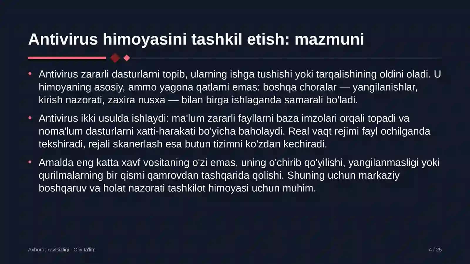 statistika organlarida antivirus himoyasini tashkil etish 1144 4