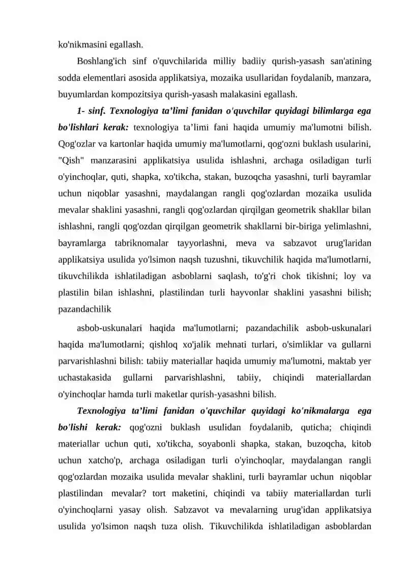 1-9-SINFLARDA TEXNOLOGIYA FANI MAZMUNI VA 10-11-SINFLARDA KASBIY TAYYORGARLIK 4