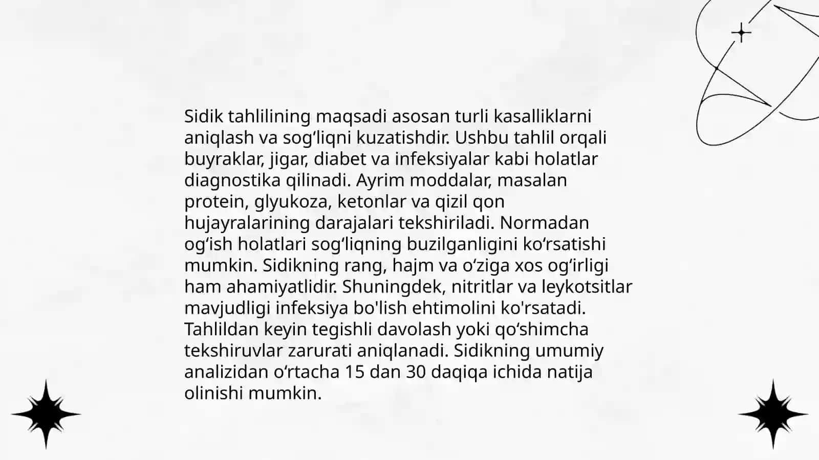 Sidik tahlili, turlari va klinikadagi ahamiyati 4