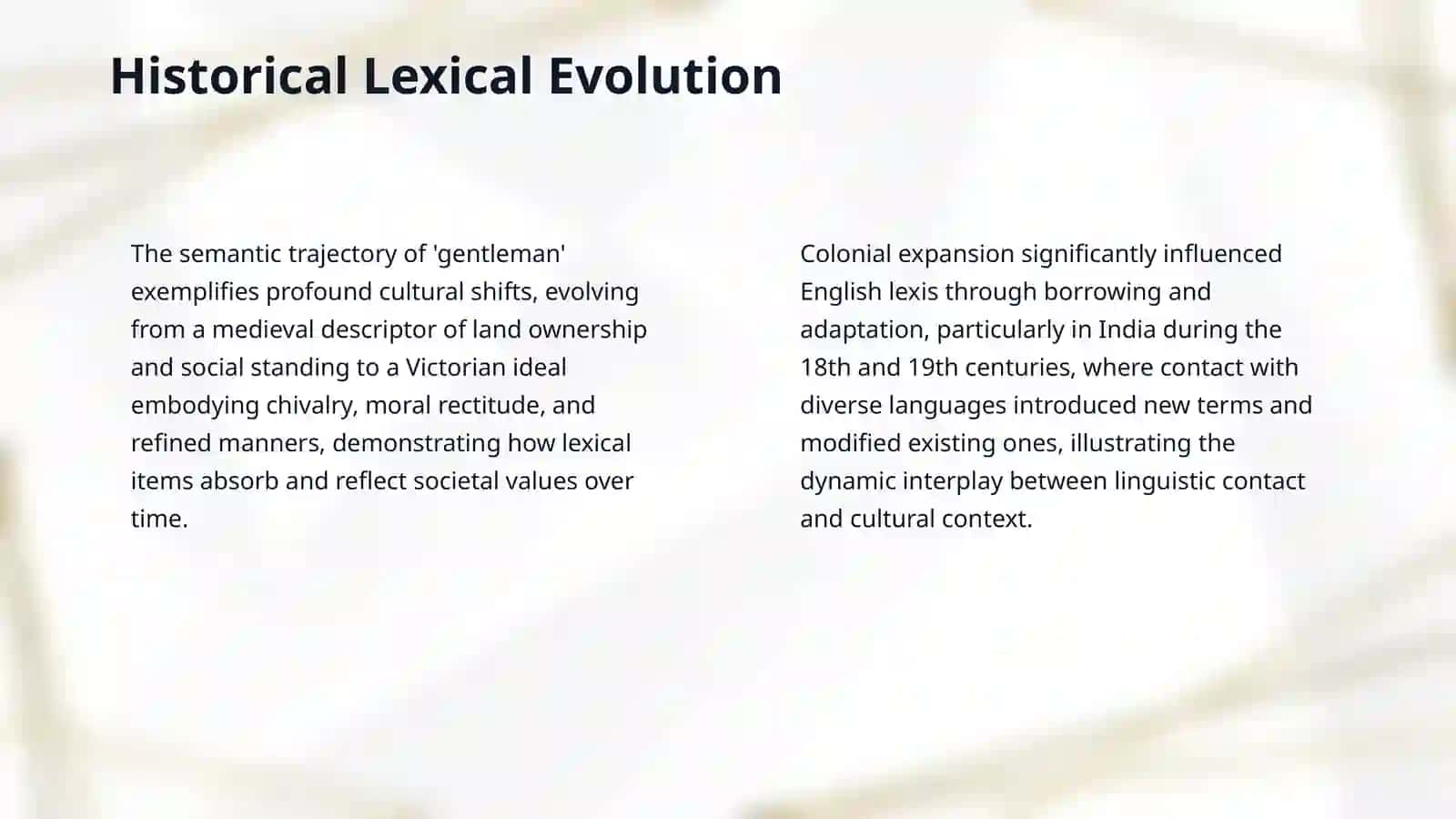 Interplay of Lexical Choice and Cultural Context  Create table comparing lexical  choices from various backgrounds 4