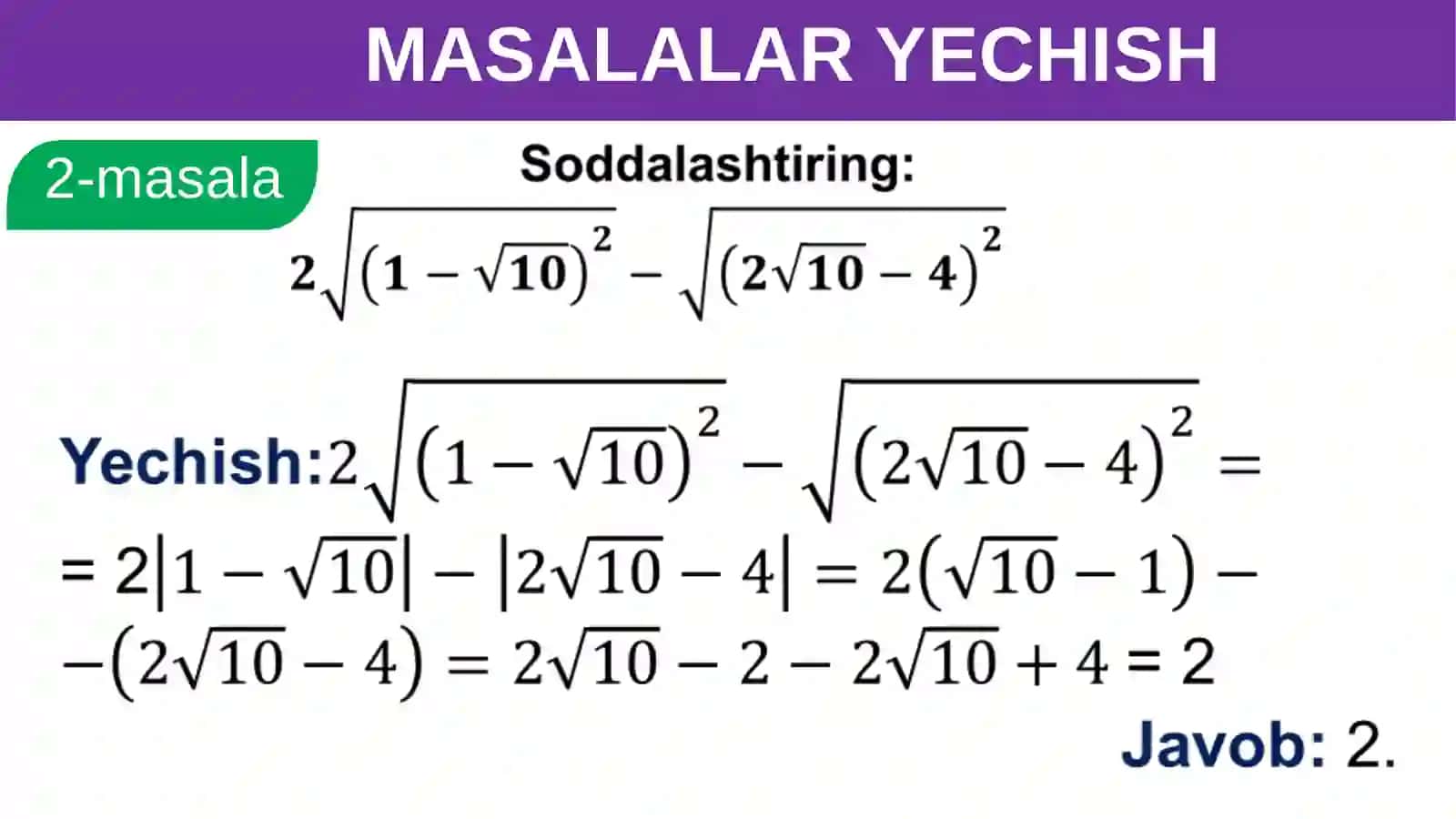 Naturalko‘rsatkichlidarajaningarifmetikildizivauningxossalari 4
