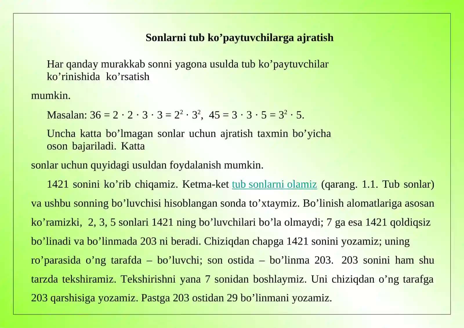 Berilgansonlarning engkattaumumiy bo'linuvchisivaengkichikumumiykarralisini topishalgaritmi 4