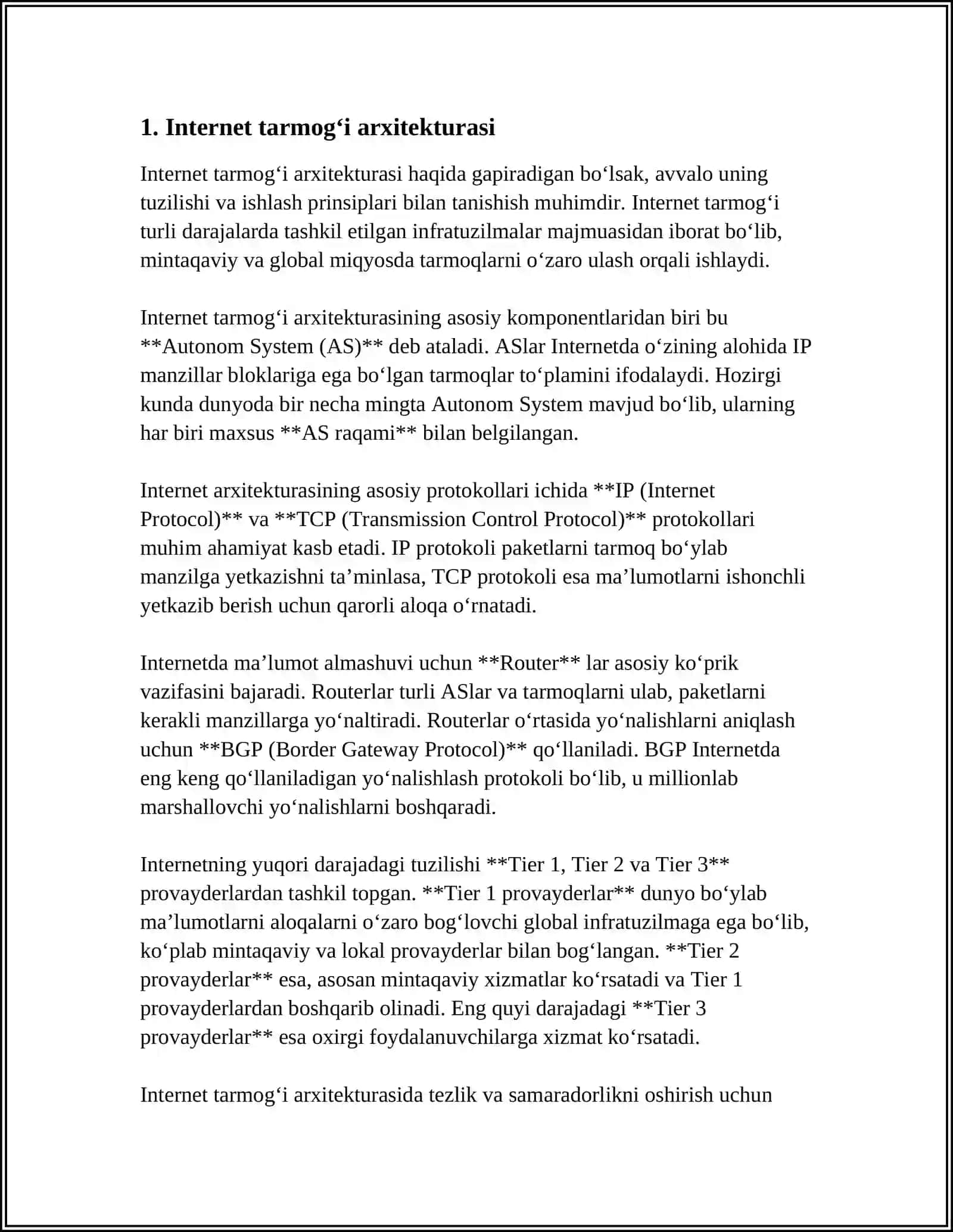 INTERNET TARMOGʻIDAGI MAʼLUMOTLAR BAZASINI DASTURIY TIZIM VOSITALARI YORDAMIDA YARATISH 4