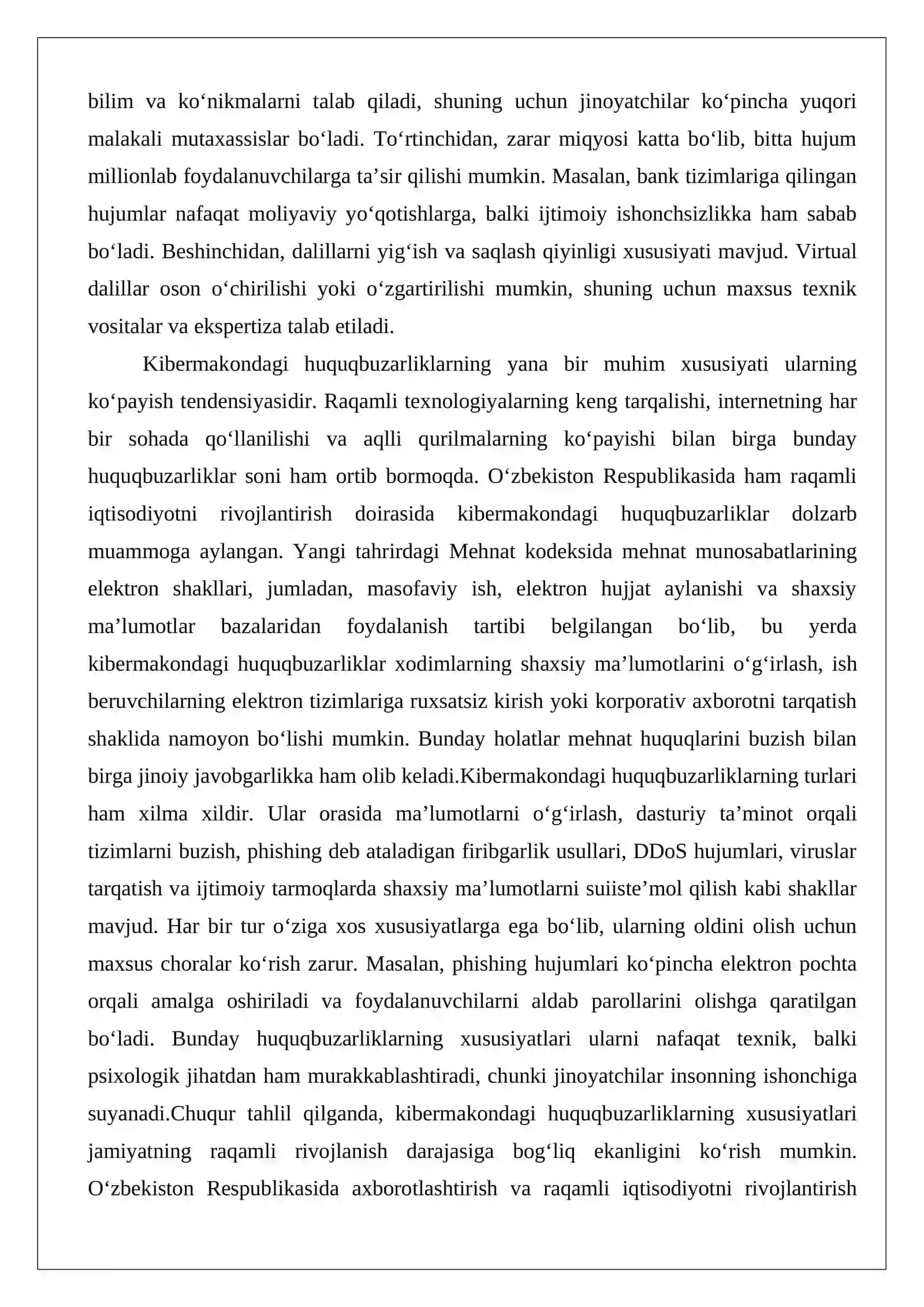 Kibermakondagi huquqbuzarliklar uchun javobgarlik va ularning huquqiy tabiati 4