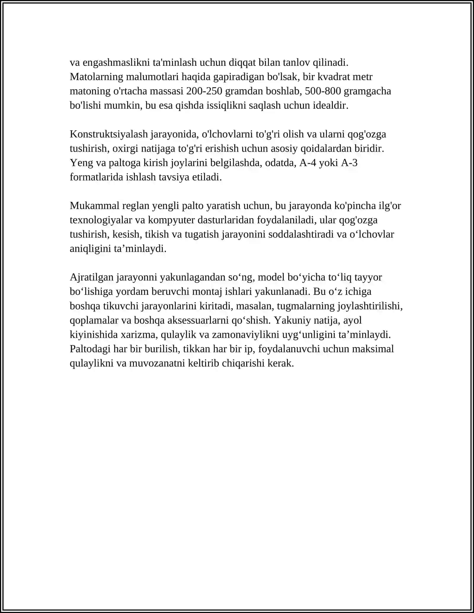REGLAN YENGLI AYOLLAR PALTOSINI KONSTRUKSIYALASH 4