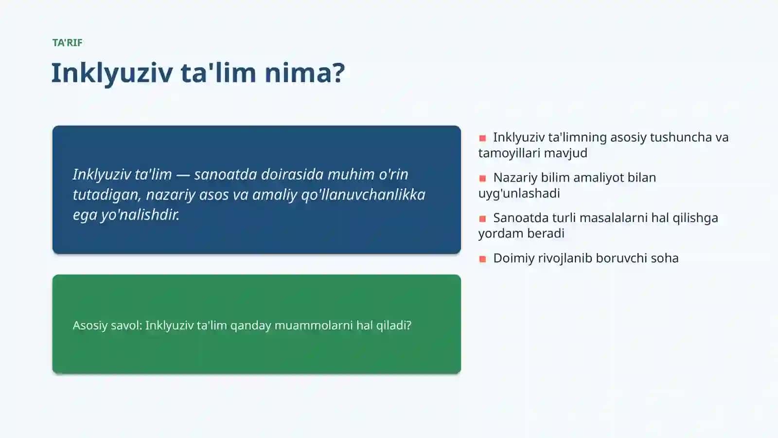 SANOATDA • #544919 Inklyuziv ta'lim 4