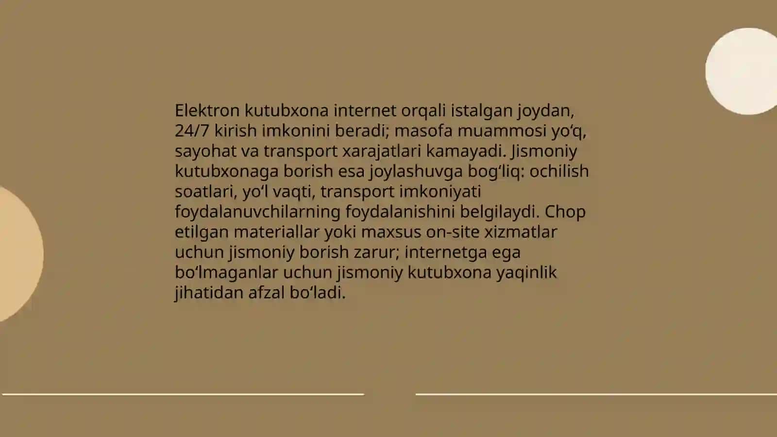 Elektron kutubxona va ananaviy kutubxona farqi 4
