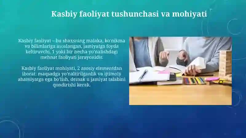 Pedagogning kasbiy faoliyatini amalga oshirish 4