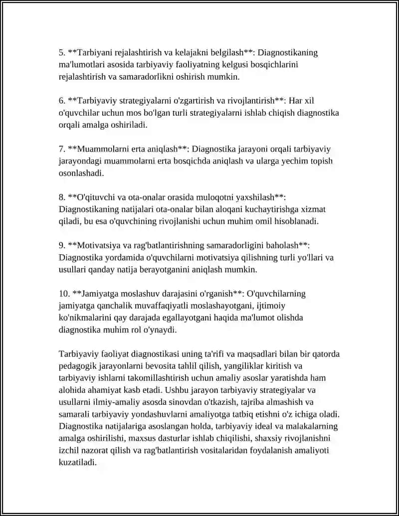 TARBIYAVIY FAOLIYAT DIAGNOSTIKASINING ASOSIY FUNKSIYALARI TURLARI VA METODLARI 4