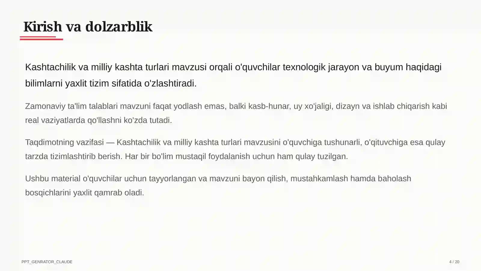 Kashtachilik va milliy kashta turlari (5-sinf) 4