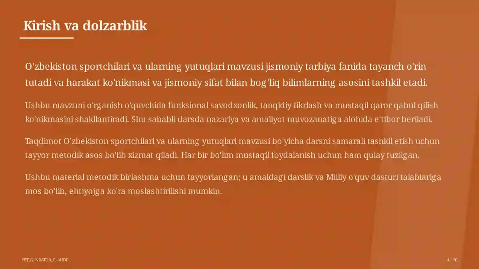 O'zbekiston sportchilari va ularning yutuqlari (11-sinf) 4