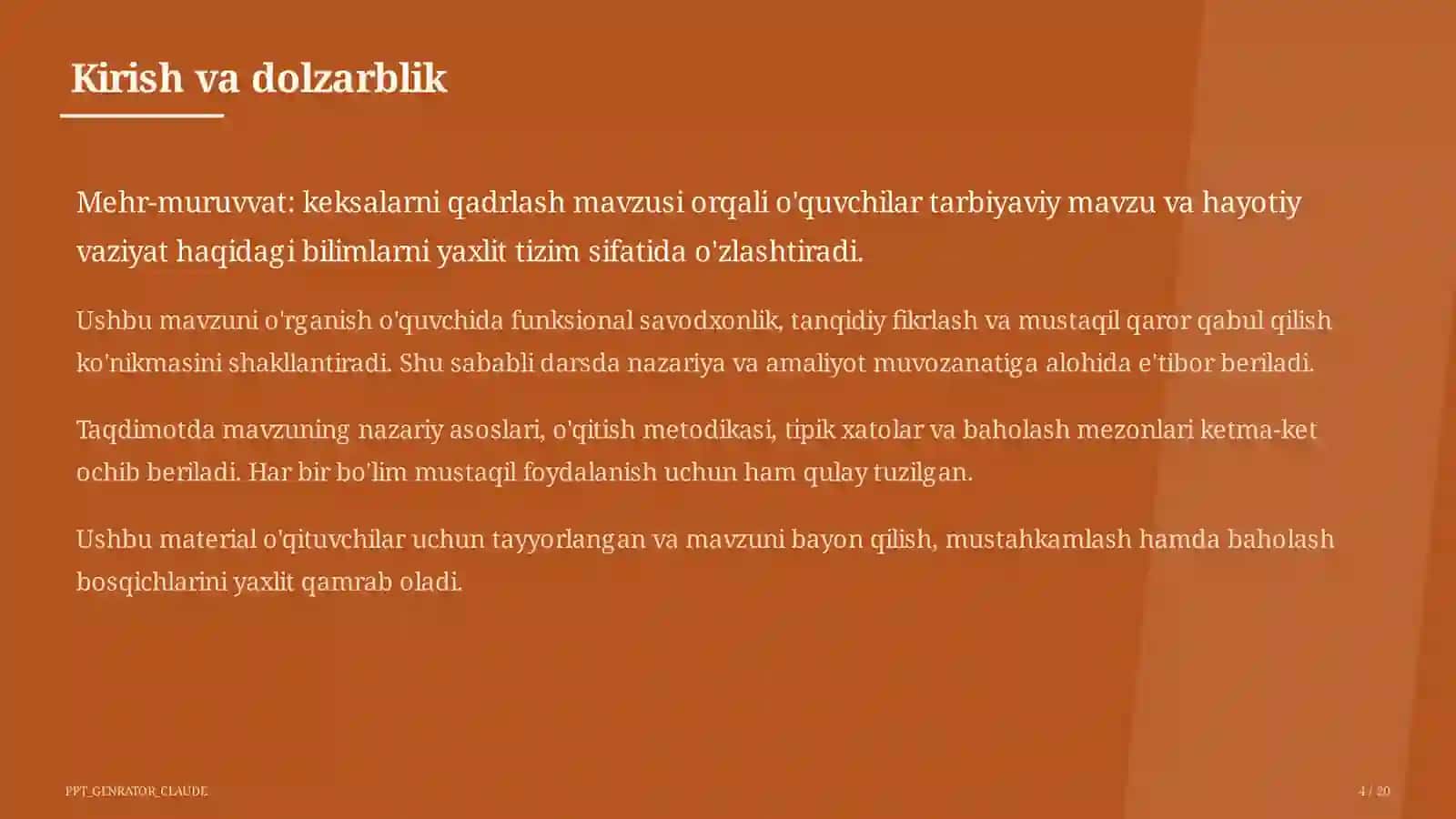 Mehr-muruvvat: keksalarni qadrlash 4