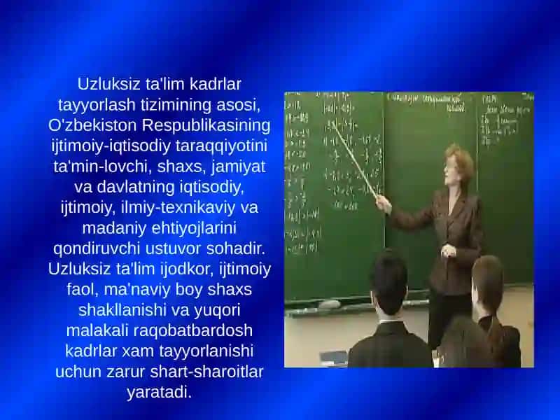 O'zbekiston Respublikasi ta'lim tizimi - Pedagogik kasbi va uning vazifalari 4