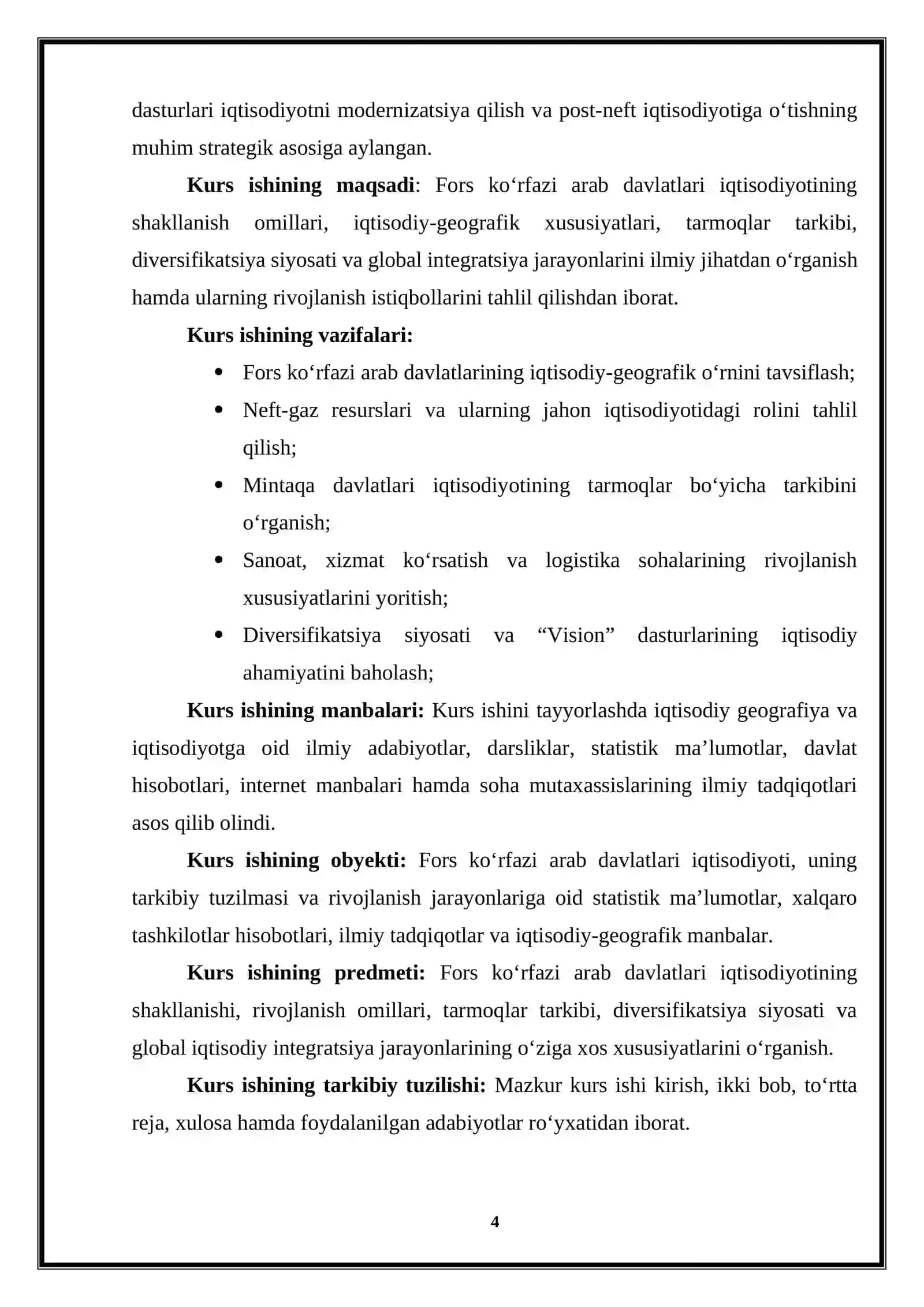 Fors ko‘rfazi mamlakatlarining iqtisodiy-geografik tavsifi 4
