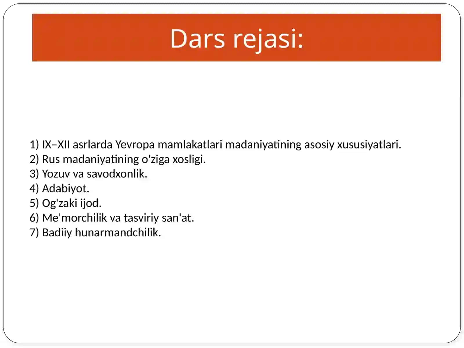 Tarix - Yevropa madaniy makoni va Rus madaniyati (6-sinf) 4