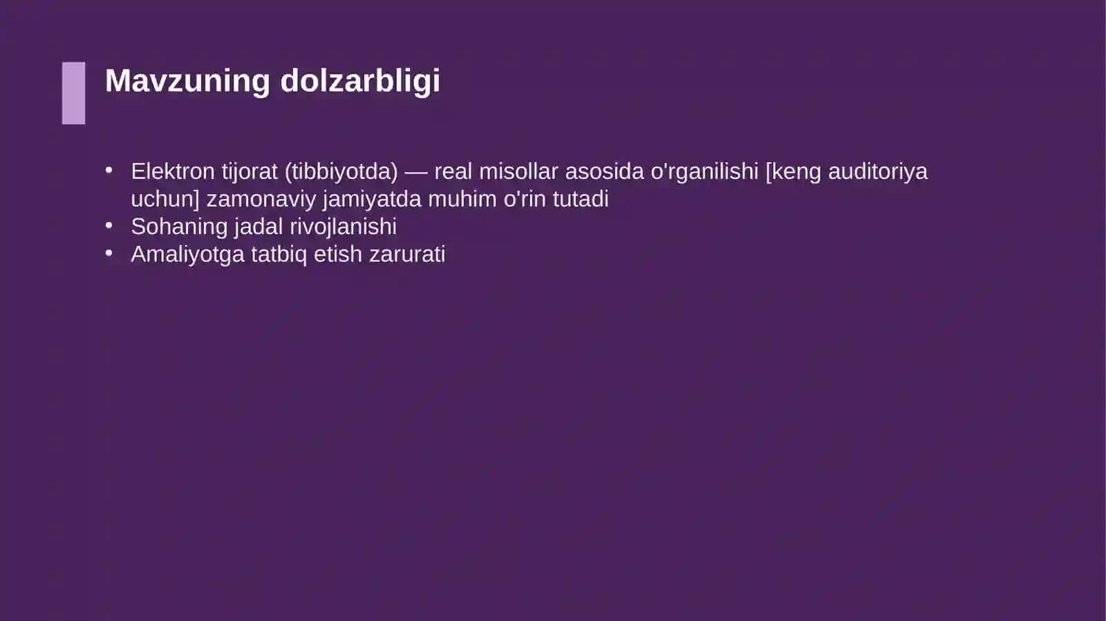 Elektron tijorat (tibbiyotda) — real misollar asosida o'rganilishi [keng auditoriya uchun] 4