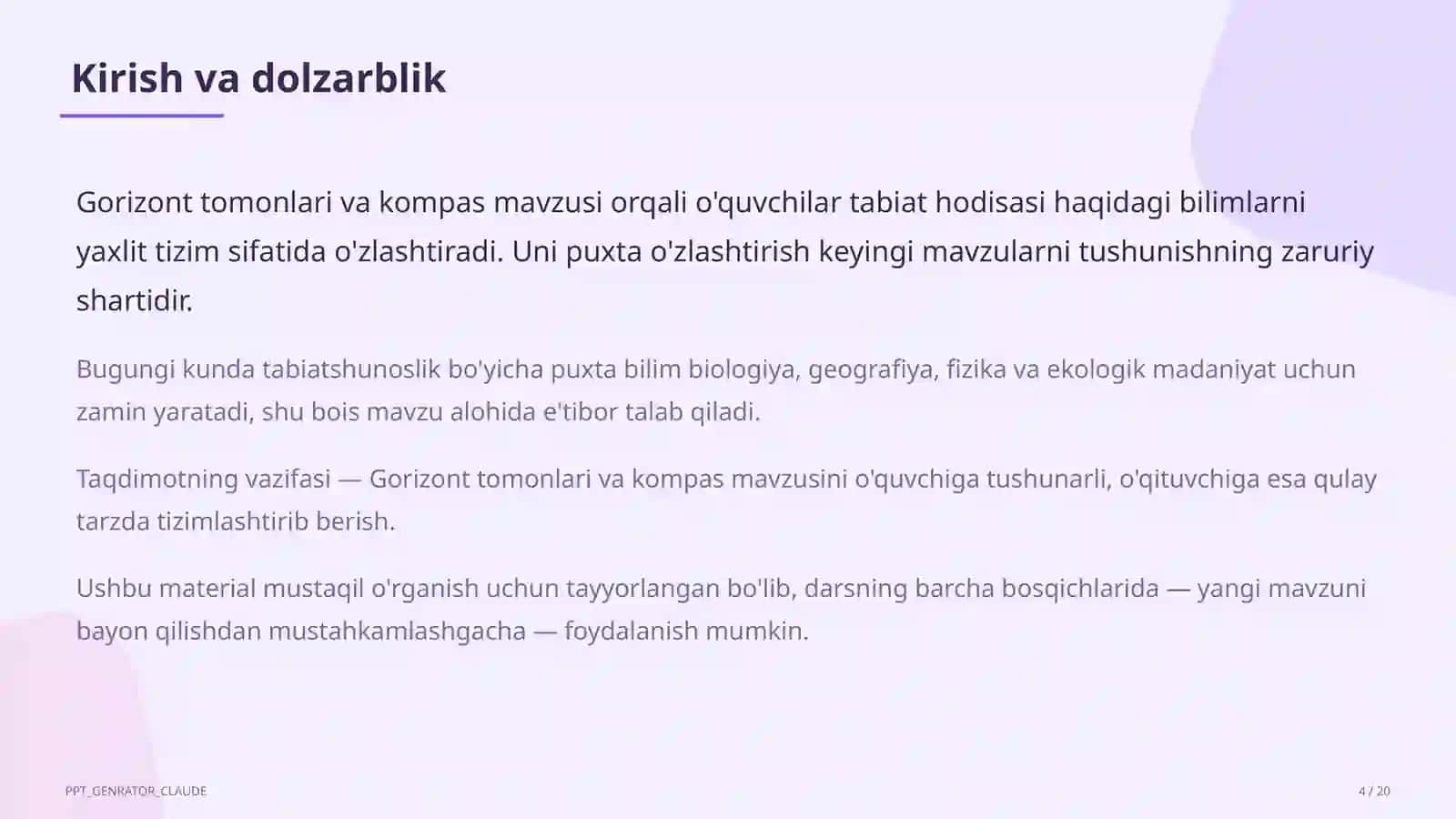 Gorizont tomonlari va kompas (3-sinf) 4