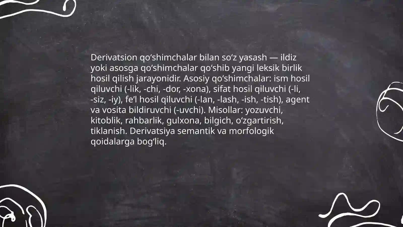 O'zbek tilida soʻz yasatish usuli 4