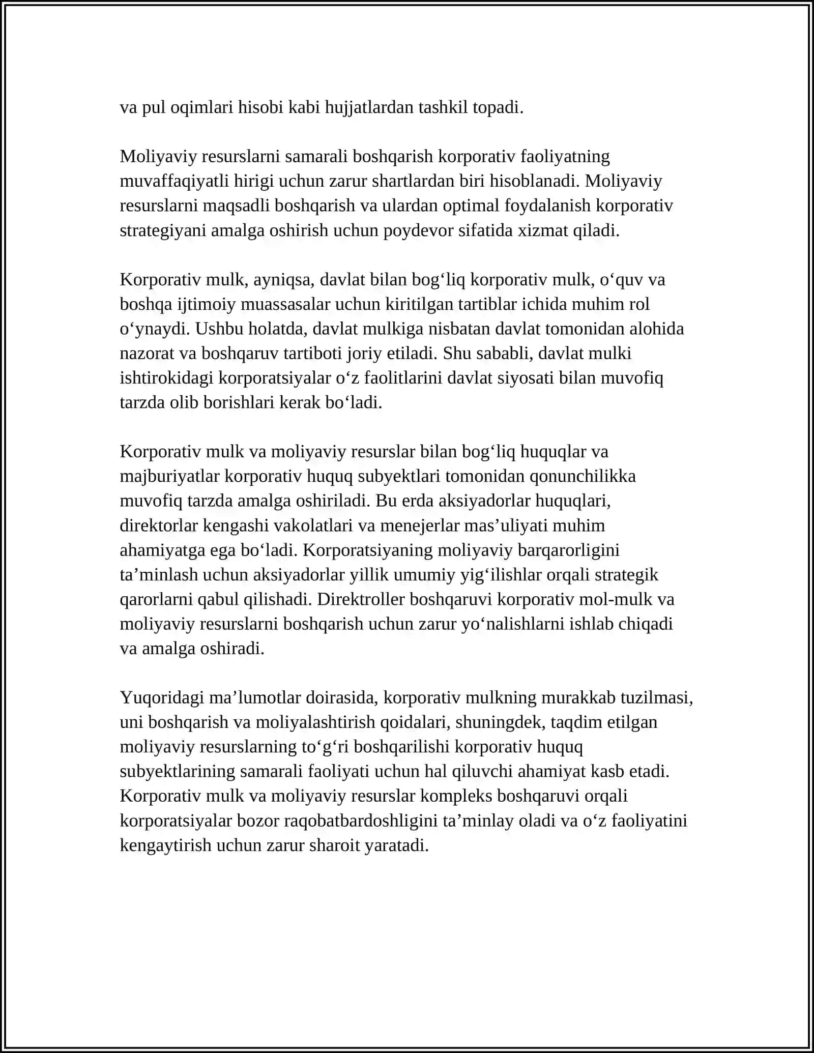KORPORATIV HUQUQINING OBYEKTLARI 4