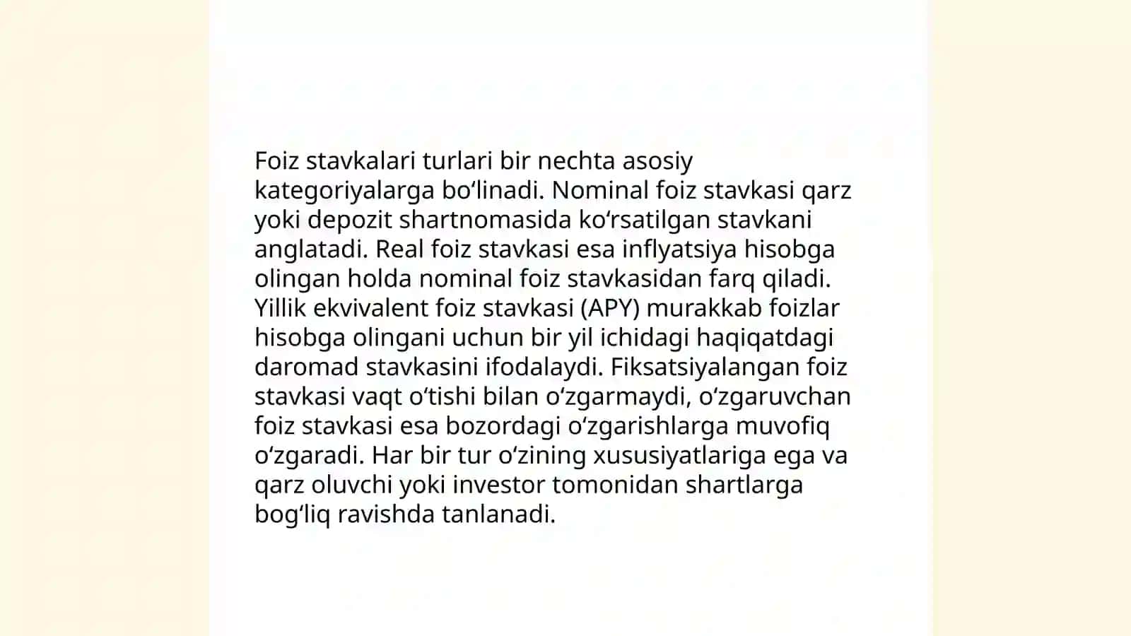 Inflyatsiya va foiz stavkalari oʻrtasidagi bogʻliqlik 4