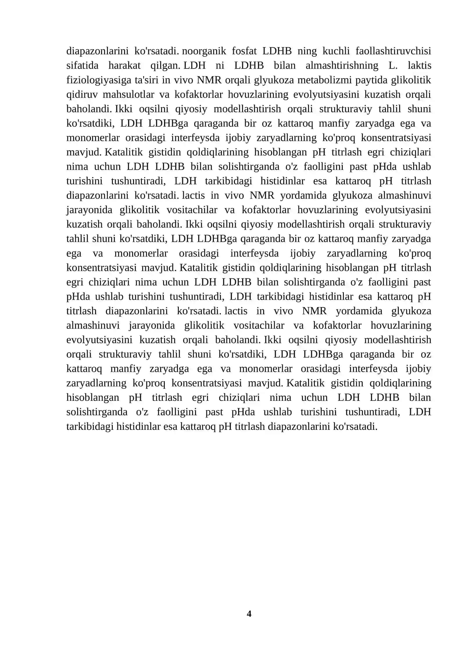 ODAMDA LAKTATDEGILROGENAZA IZOFERMENTLARNNNG QIYOSIY BIOINFORMATSION TAHLILI 4
