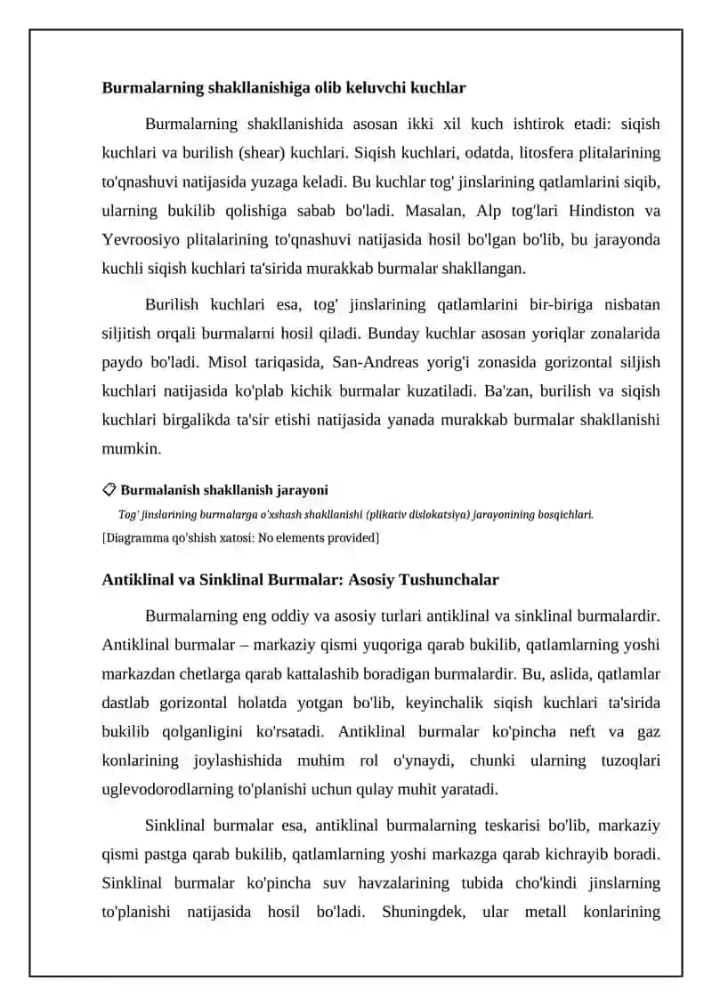 Tog jinslarning burmalar shaklida yotishi(plikativ dislokatsiya) 4
