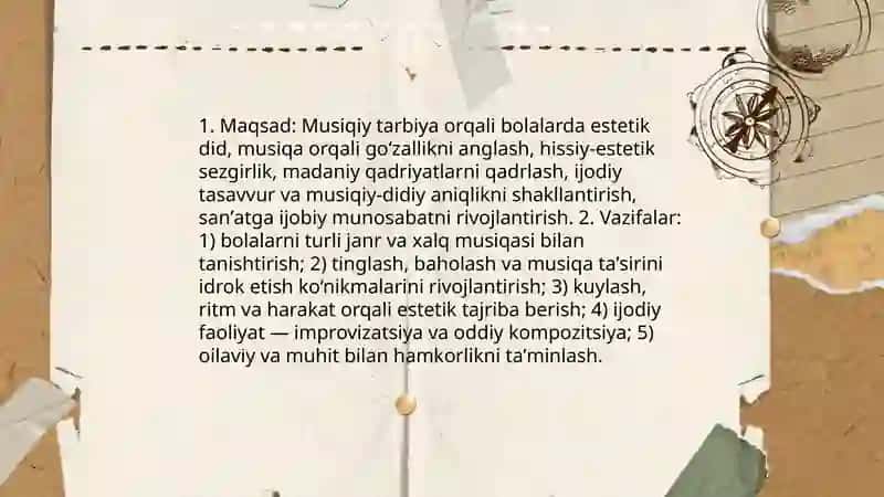 Maktabgacha talim tashkilotlarida musiqiy tarbiyaning maqsad va vazifalari 4