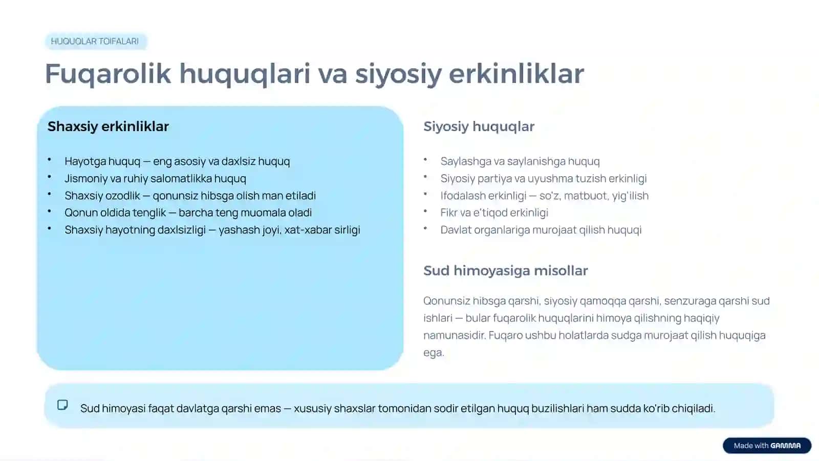 Sud orqali huquq va erkinliklarni himoya qilish 4