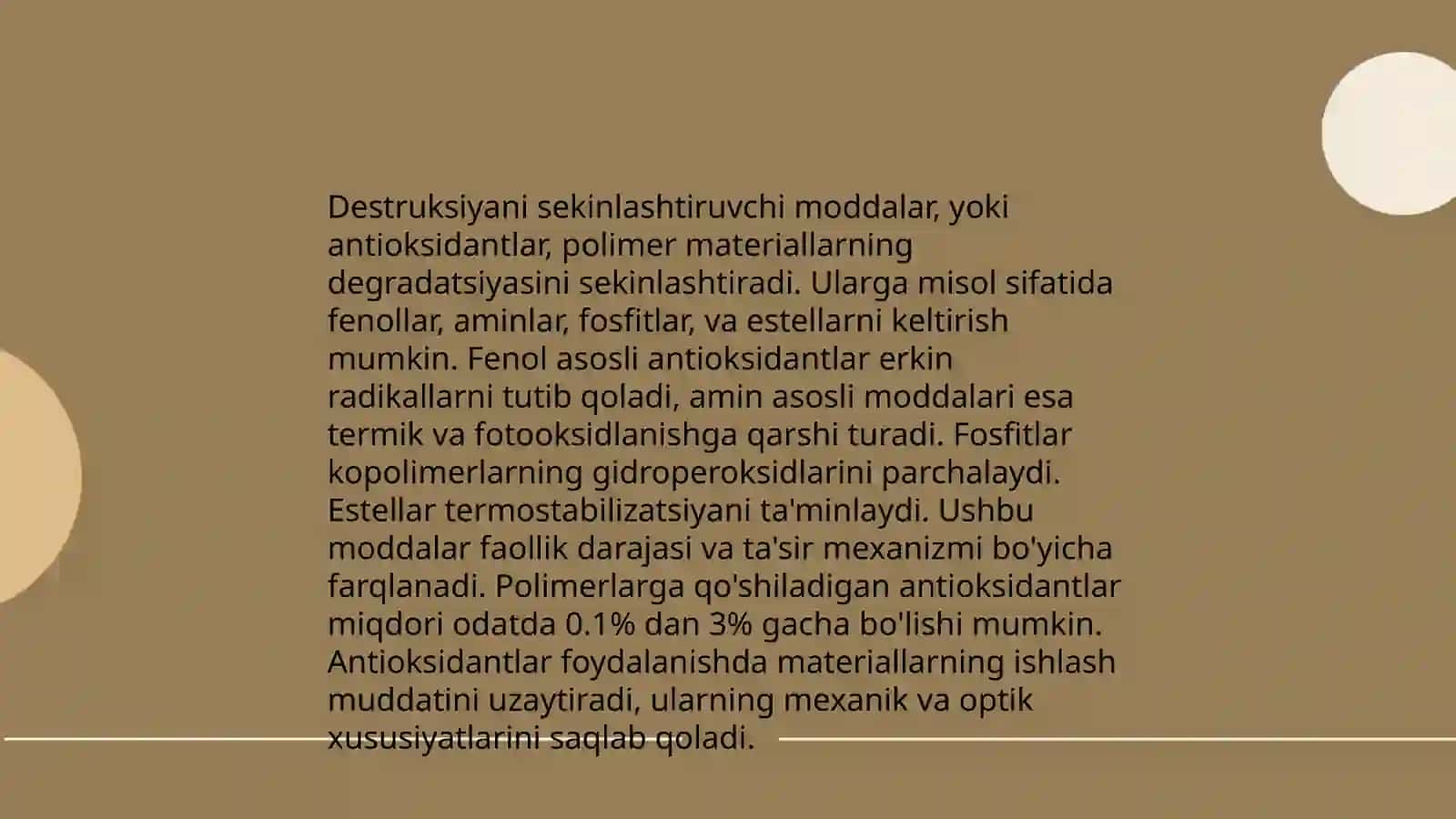 Destruksiyani tezlatuvchi va sekinlatuvchi moddalar 4