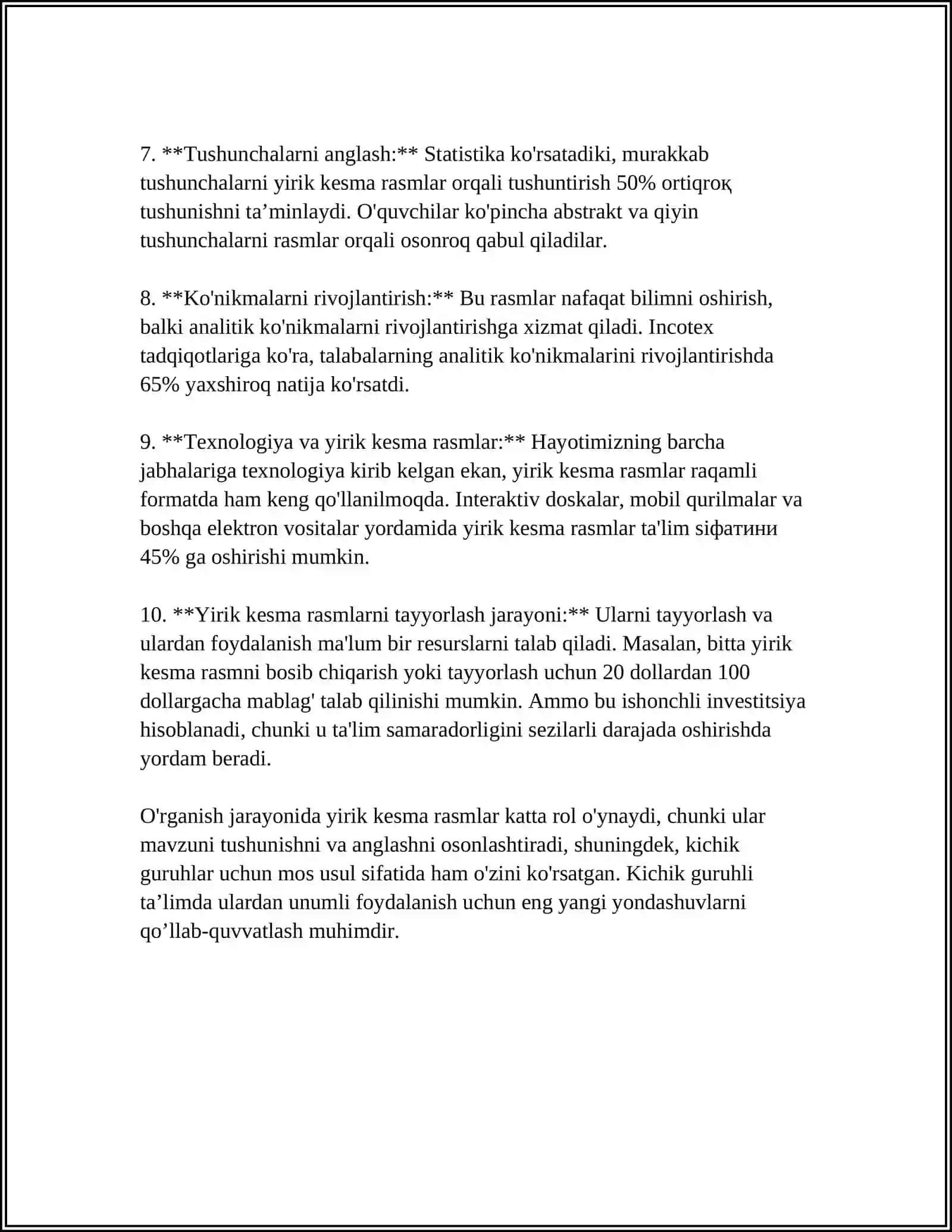 Yirik kesma rasmlar va ularning ta'limiy roli 4