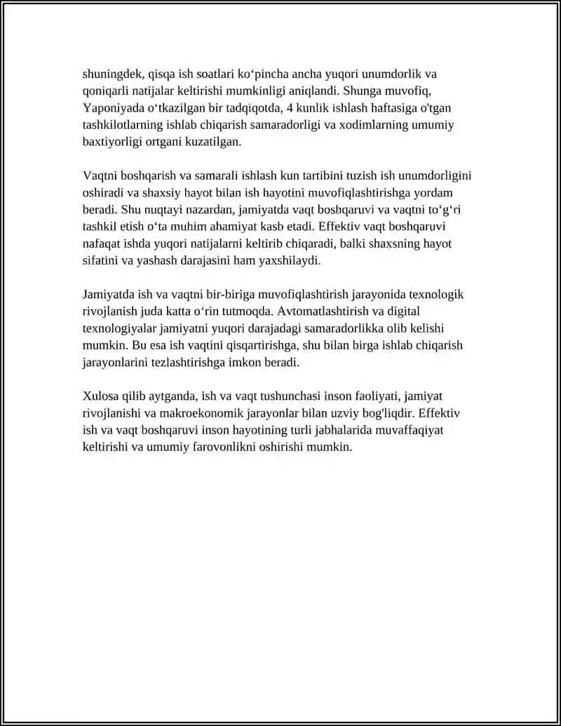 ISH VAQTI TUSHUNCHASI VA UNING TURLARI 4