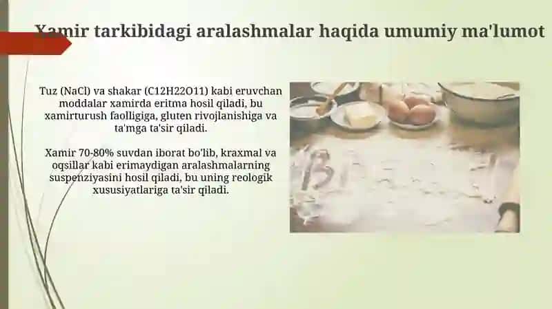 Xamirning ta'rifi 4