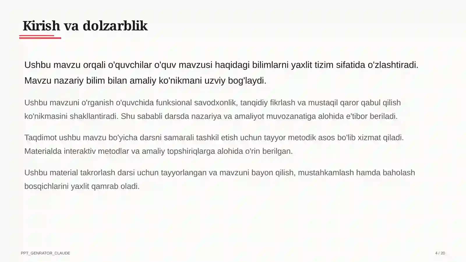 Sun'iy intellekt yordamchisi bilan dars ishlanmasi tuzish (2026) 4