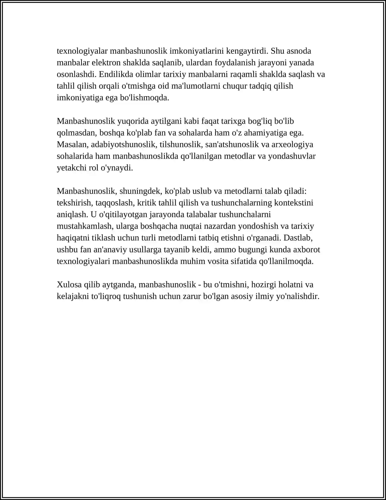 MANBASHUNOSLIK FANINING PREDMETI, MAQSAD VA VAZIFALARI 4
