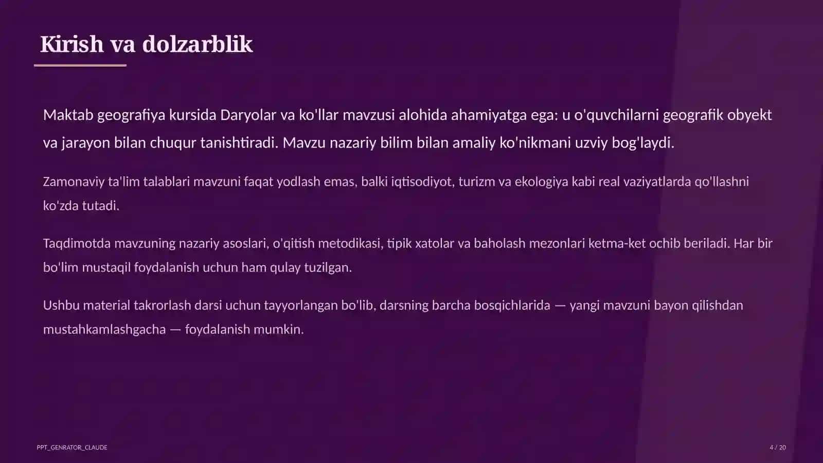 Daryolar va ko'llar (6-sinf) 4