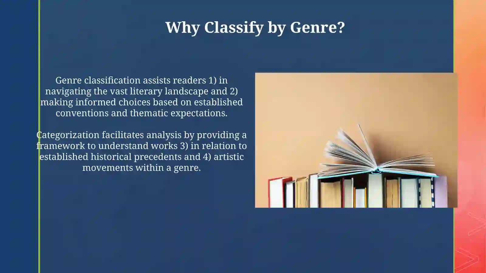 Basic genres of literature and theirelements 4