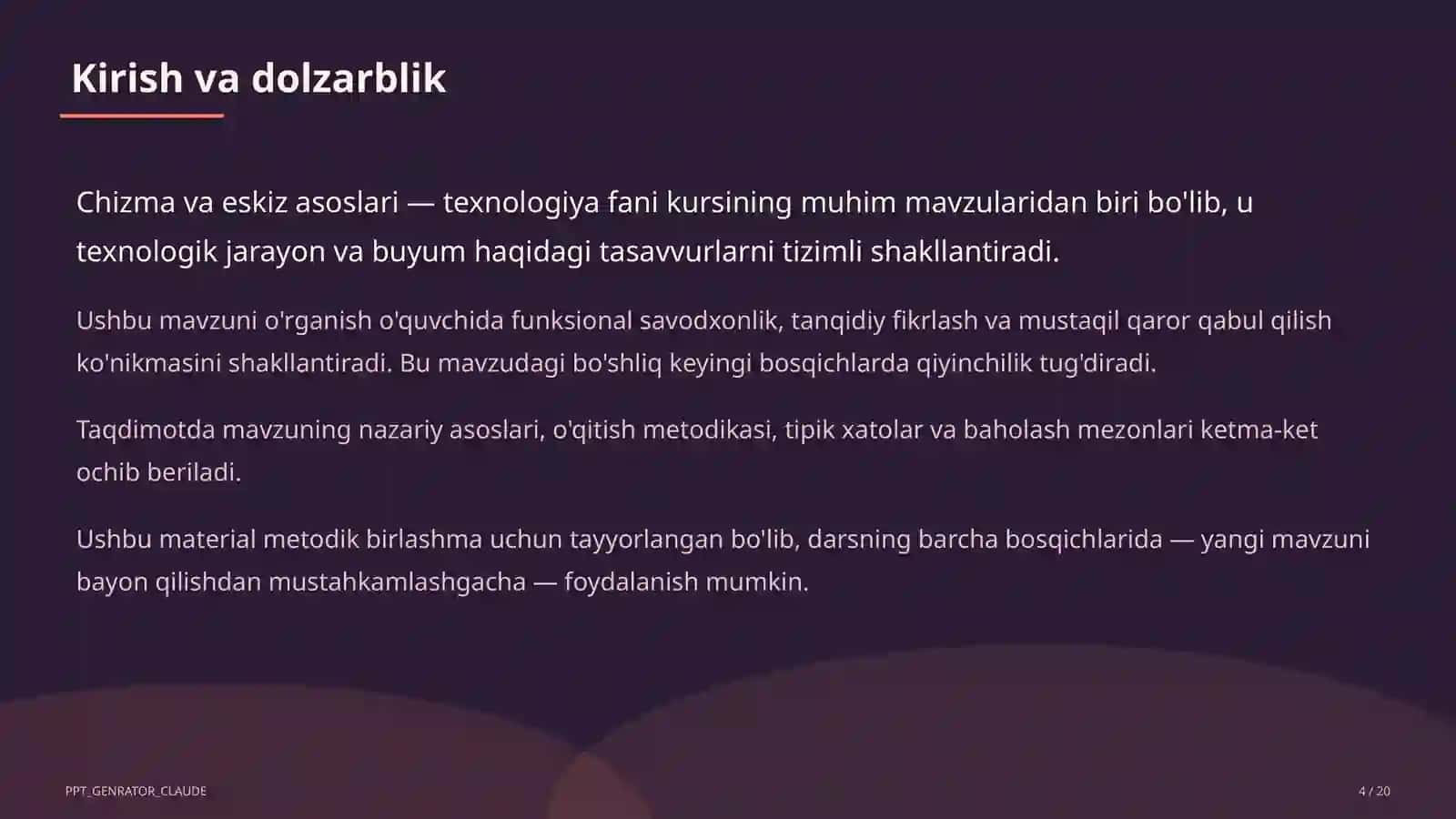 Chizma va eskiz asoslari (6-sinf) 4