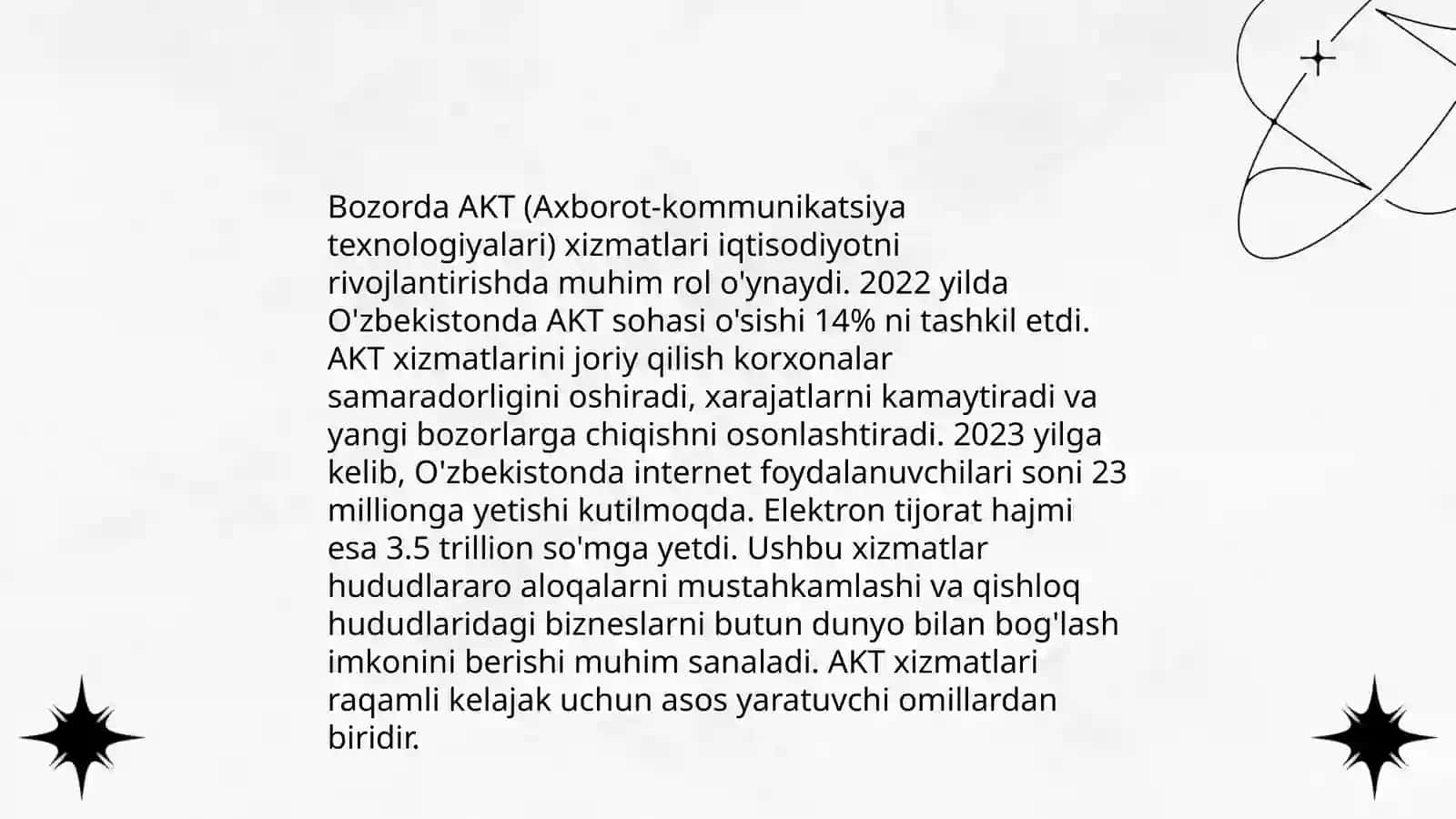 AKT xizmatlari bozorining shakllanishi 4