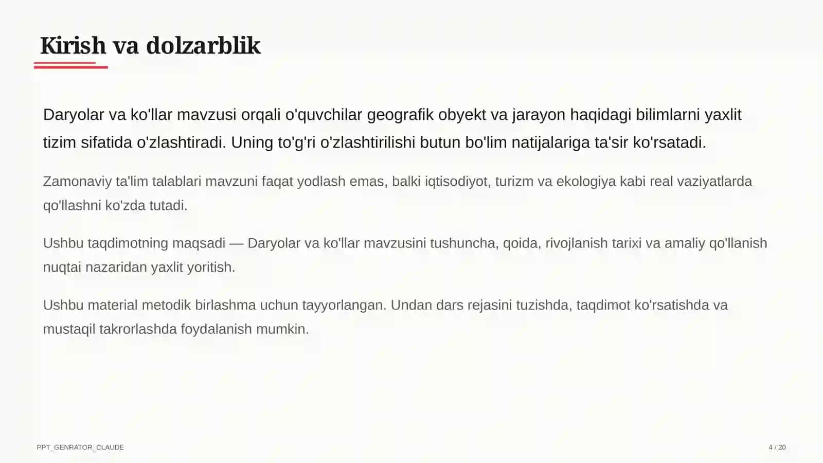 Daryolar va ko'llar (6-sinf) 4