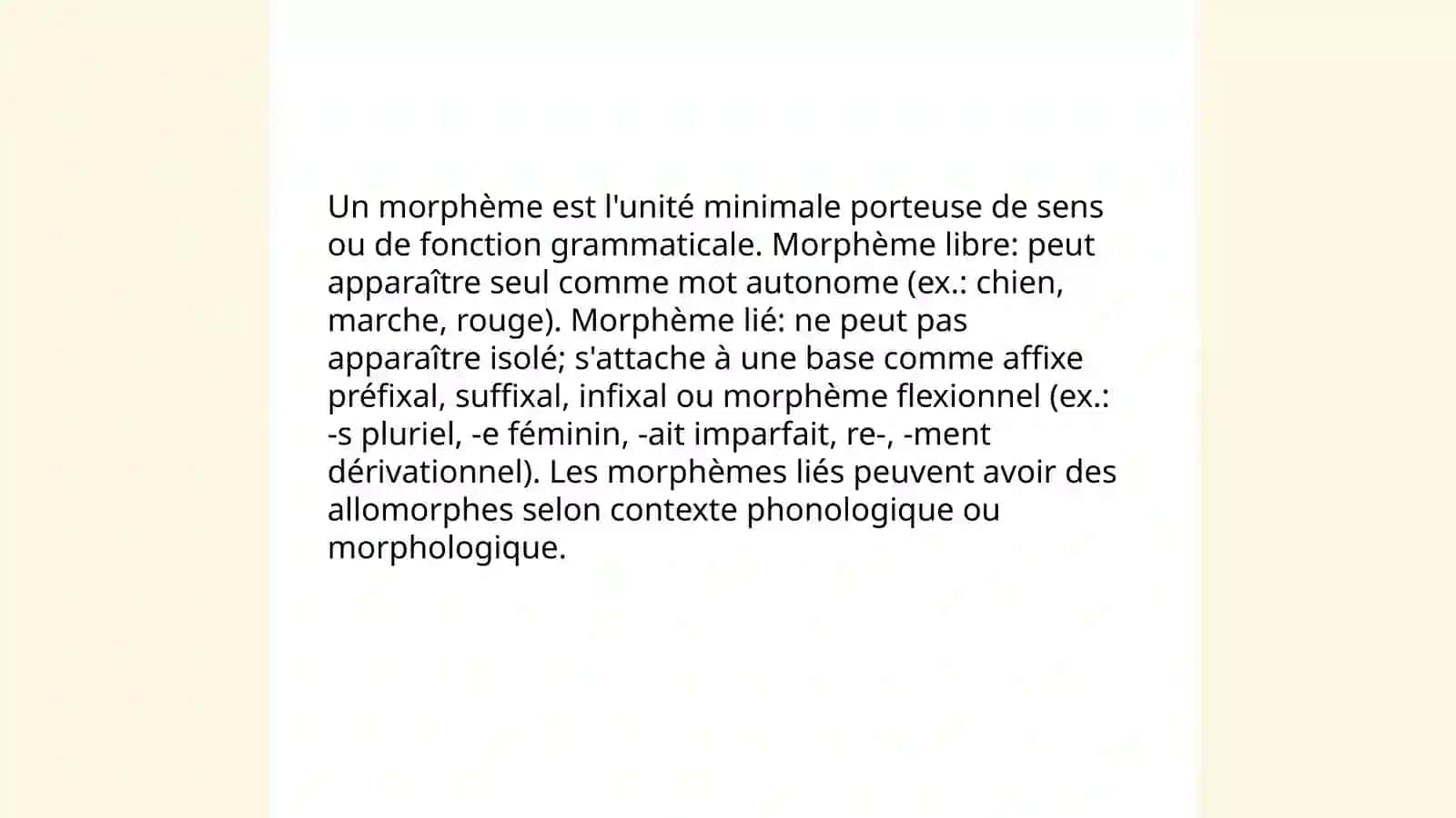 Morphologie. La forme garmmatik et la sens garmmatikal 4