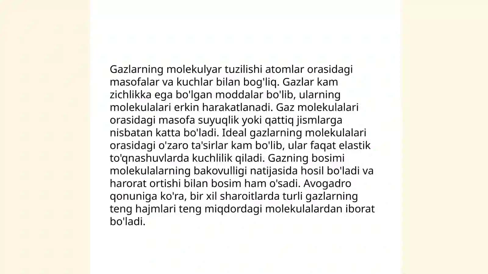 Malekulyar kinetik nazariya va stalistil fizika asoslari 4