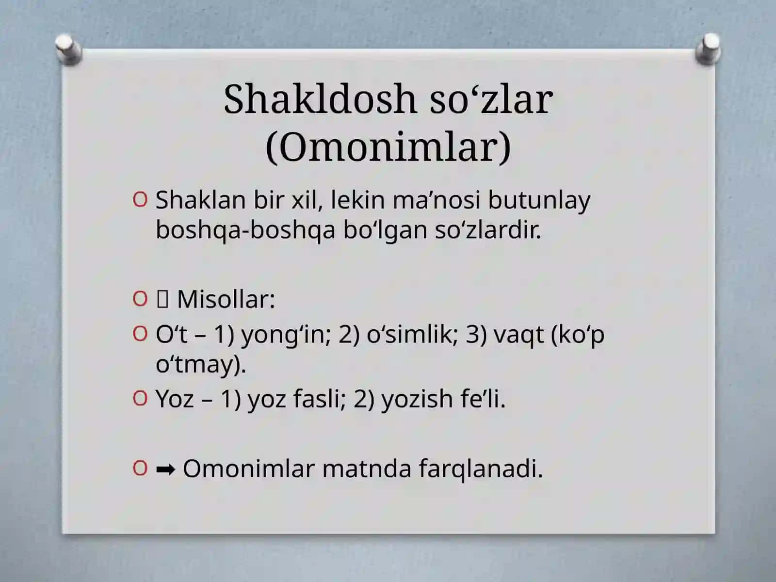 So‘zlarning shakl va ma’no munosabatiga ko‘ra turlari 4