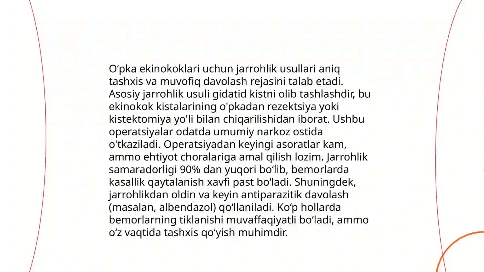 Oʻpka va jigar exinokoklari boʻyicha xirurgik taktika 4
