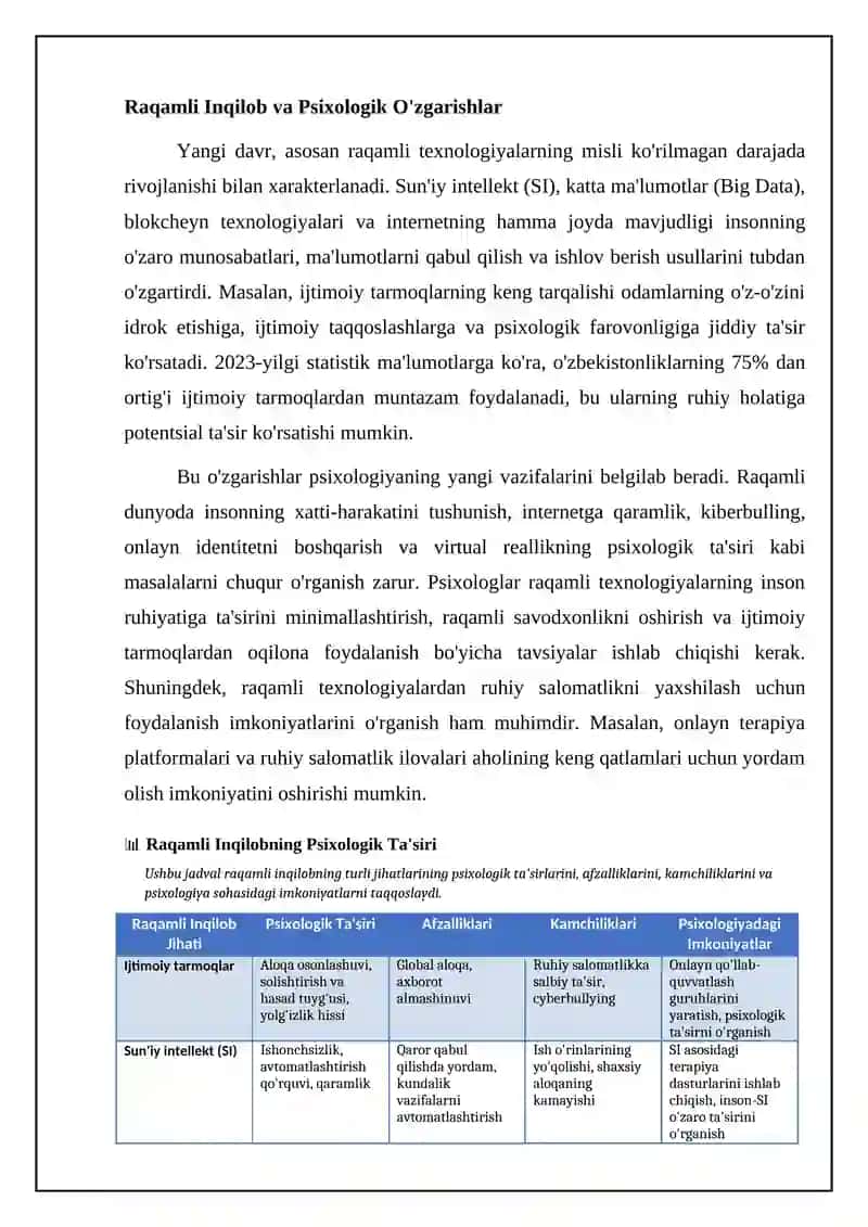 Yangi davr va psixologiya. Psixologiya fanining dolzarbligi 4