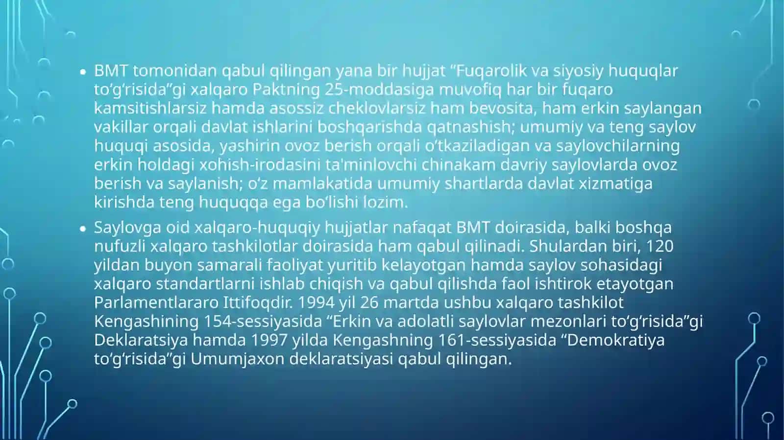 saylovlar va xalqaro huquq 4