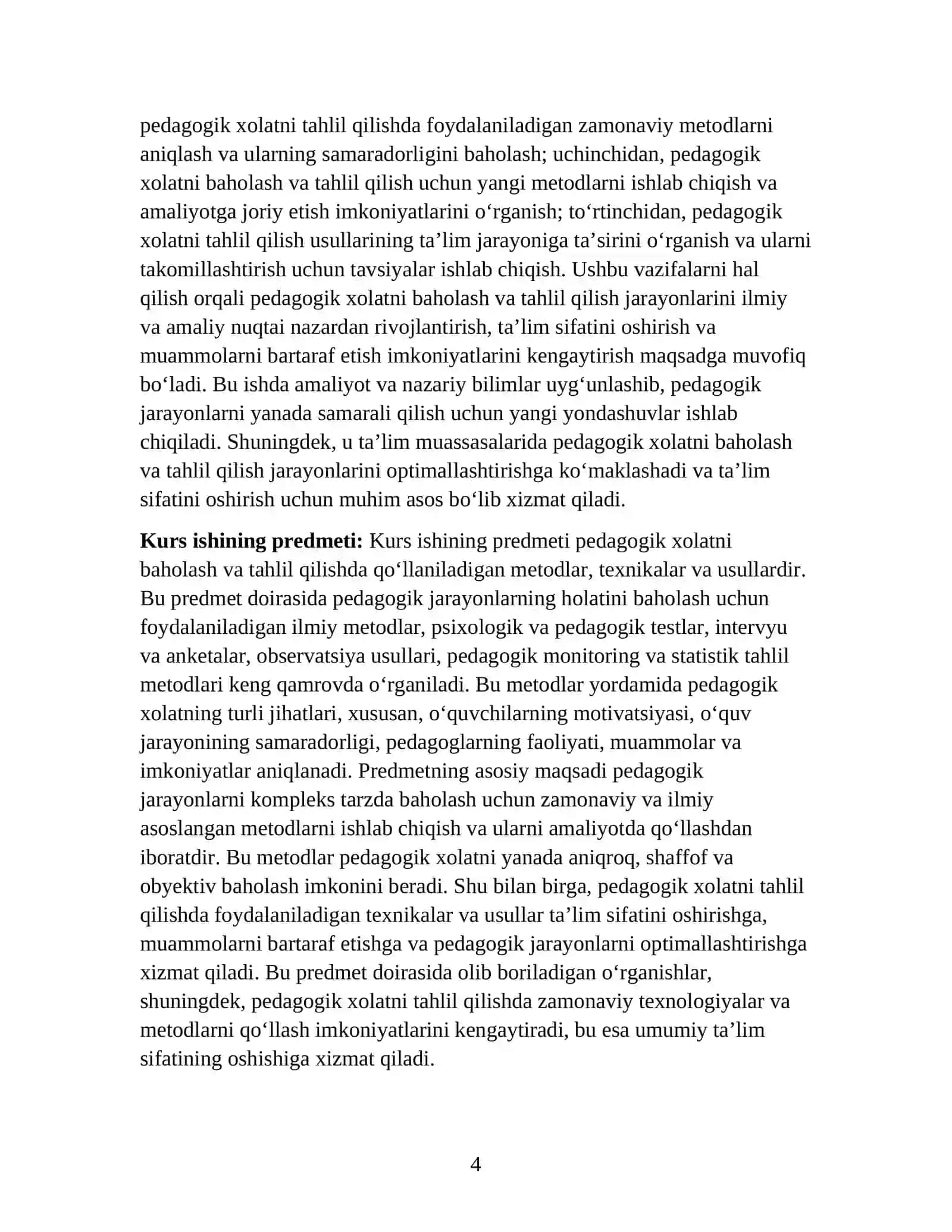 Pedagogik xolatni taxlil qilish usullari 4