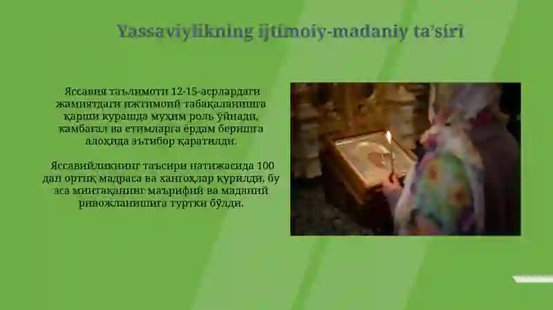 Ahmad Yassaviy vayassaviyataraqqiyoti 4