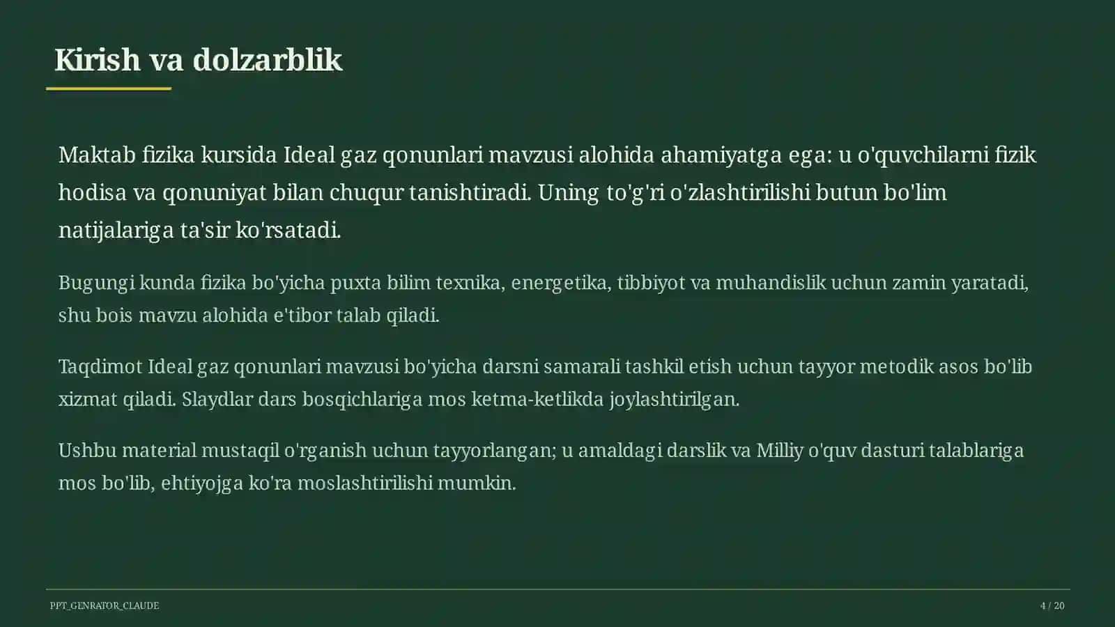 Ideal gaz qonunlari (10-sinf) 4