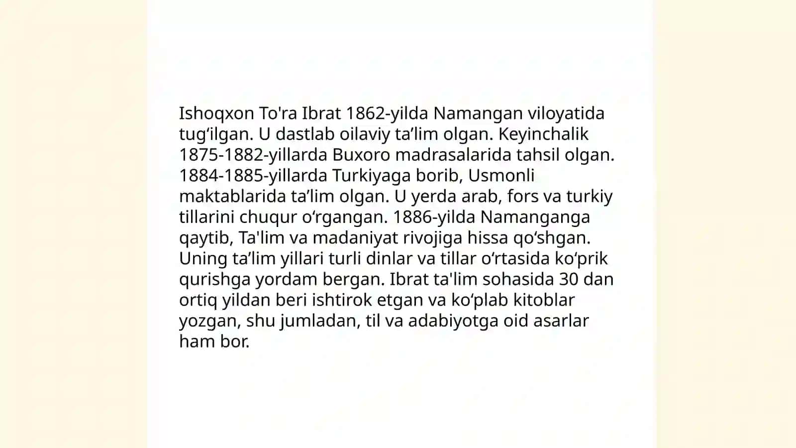 Ishoqxon To'ra Ibrat hayoti va ijodi 4